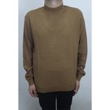 Ateş Fistan Store Erkek Düz Klasik Kesim Rahat Kalıp Yarım Balıkçı Yaka Kışlık Yünlü Kazak - Camel - 2XL