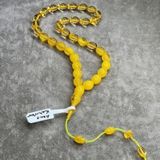 Ateş Kehribar Tesbih 30 CM Sarı