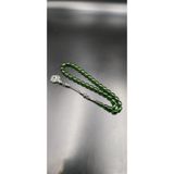 Ateş Kehribar Tespih 9x12 mm 1000 Ayar Gümüş Kazaz Püsküllü Yeşil OT-ATŞ-KHRBR-016