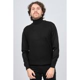 Ateş Triko Erkek Balıkçı Yaka Desenli Yün Kazak 6091598 Siyah - 2XL
