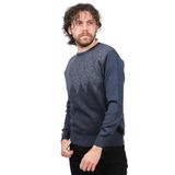Ateş Triko Erkek Bisiklet Yaka Desenli Kazak 6091805 Indigo M