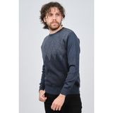 Ateş Triko Erkek Bisiklet Yaka Desenli Kazak 6091805 Indigo - XL - İndigo