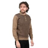 Ateş Triko Erkek Polo Yaka Desenli Yün Kazak 6092101 A.Kahve M
