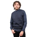 Ateş Triko Erkek Yarım Balıkçı Desenli Yün Kazak 60912086 Indigo M