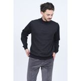 Ateş Triko Erkek Yarım Balıkçı Desenli Yün Kazak 6092254 Lacivert - 2XL