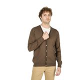 Ateş Triko V Yaka Yün Hırka, XL, 8060920252010, Vizon, Erkek