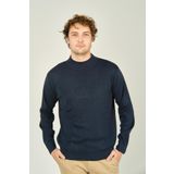 Ateş Triko Yarım Balıkçı Yaka Yün Kazak, 4XL, 8060920211024, Indigo, Erkek