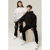 Ateş ve Su Baskılı Sevgili Hoodie – Kadın Erkek Oversize Çift Sweatshirt