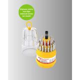 Ateşe Dayanıklı Tornavida Seti Elektronik Tamir Için Çok Uçlu Tdms-07 - Renkli - 1