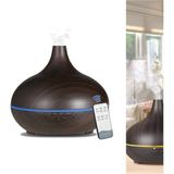 AteşTech Koyu Kahverengi Aroma Difüzör 550 ml Uzaktan Kumandalı Gece Işığı ile Nemlendirici Buhar Makinesi