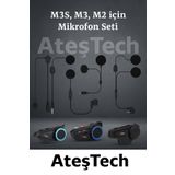 AteşTech M2 - M2C - M3 - M3S Intercom Serileri Için Yedek Kulaklık Mikrofon Seti