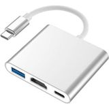AteşTech Macbook Uyumlu 4k Type C To 3 Portlu Hdmı Usb Type-c Çevirici Adaptör