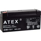 Atex 663055 AX6-3.4 6 V 3.4 Amper Yatık Akü