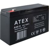 Atex Ax6-12 6 Volt - 12 Amper Kuru Akülü Oyuncak Araba Aküsü Bakımsız (150 x 50 x 94 Mm) 663057