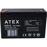 Atex Ax6-12 6V 12AH Bakımsız Kuru Akü