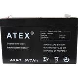 Atex Ax6-7 6V 7AH Bakımsız Kuru Akü