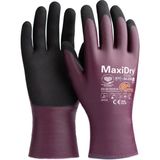 Atg Maxidry® Elite 64-226 With Ad-Apt® Süper Ince Yağ ve Sıvı Geçirmez Iş Eldiveni - Avuç İçi Kaplamalı - Bordo - 7