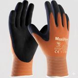 ATG MaxiFlex® Ultimate 34-878 İş Eldiveni, Turuncu ve Siyah, Beden M (8), 12 Çift