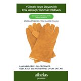 Athelas Yanmaz Kesilmez Sağlam Isıya Dayanıklı Mutfak Bahçe Fırın Mangal Su Geçirmez Ergonomik Deri Eldiven