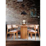 Athena İskandinav Natural Ahşap Masa Sandalye Takımı 100X100