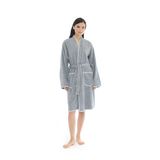Athena Kimono Kadın Bornozu- Gri %100 Pamuk