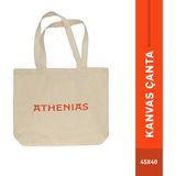 ATHENIAS Kanvas Kumaş Çanta Plaj ve Çok Amaçlı - Renkli