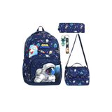 ATHLETIC Okul Çantası Erkek Okul Çantası 3lü Set Okul Çantası Astronot Desenli Lüx Okul Çantası