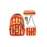 ATHLETIC Okul Çantası Erkek Okul Çantası 3lü Set Okul Çantası Taraftar Desen Galatasaray SarıKırmızı