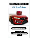 ATİK GARAJ HONDA CİVİC FC5 2016-2021 HEPSİNE UYUMLU KIRMIZI CAM LOĞO AMLEM ÖN PANJUR İÇİN