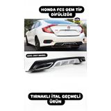 ATİK GARAJ Honda Civic Fc5 Uyumlu Egzoz Görünümlü Arka Difüzör 2016-2021 Model Uyumlu