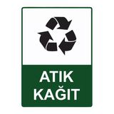 Atık Kağıt İsg Uyarı Levhası Pvc A5 15X21 Cm
