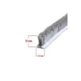 ATILGAN Alüminyum Pvc Kapı Pencere Cam Balkon Kıl Fitili En 6,7 - Kıl Uzunluğu 12 Mm ( 5 Metre )