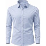 Atilla Özer Hod Be Hod Slim Fit Uzun Kol Erkek Gömlek - 7535 - Buz - Mavi