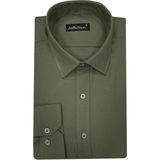 Atilla Özer Uzun Kol Slim Fit Erkek GÖMLEK-6857 - Yeşil