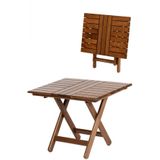 Atina Bahçe Balkon Sehpası 50x70 - Katlanır Ahşap Portatif Sehpa