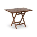 Atina Katlanır Masa 60x100 - Dış Mekan Ahşap Bahçe, Balkon Masası Ceviz