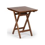 Atina Katlanır Masa 60x60 - Dış Mekan Ahşap Bahçe, Balkon Masa Ceviz