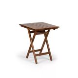 Atina Katlanır Masa 60X60 - Dış Mekan Kare Ahşap Bahçe, Balkon Masası