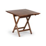 Atina Katlanır Masa 80x80 - Dış Mekan Ahşap Bahçe, Balkon Masası Ceviz