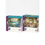 Atina Okulu Ve Hayvanlar Alemi İkili Set - 1000 + 500 Parça İkili Puzzle Seti