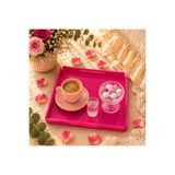 Atiye Studio | Pleksi Dekoratif Tepsi | Akrilik Organizer Tepsi | Masa Üstü Düzenleyici | Sunum | Hediyelik Tepsi |19x19 cm
