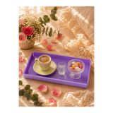 Atiye Studio | Pleksi Dekoratif Tepsi | Akrilik Organizer Tepsi | Masa Üstü Düzenleyici | Sunum | Hediyelik Tepsi | 22x14 cm Lila 22 cm