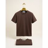 Atk Giyim Atkgiyim Erkek Slim Fit Yuvarlak Yaka Interlok Pamuklu Tişört - Yeni Sezon 5 Renk Oysho Kumaş Tülermez - Bordo - 2XL