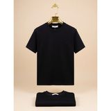 Atk Giyim Atkgiyim Erkek Slim Fit Yuvarlak Yaka Interlok Pamuklu Tişört - Yeni Sezon 5 Renk Oysho Kumaş Tülermez - Silver - Siyah