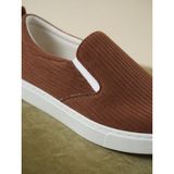 Atk Giyim Erkek Fitilli Kadife Dokulu Slip-On Ayakkabı - Rahat Taban Casual Loafer 3renk Kahverengi Siyah Gri Snekars Taban