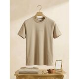 atk Giyim Erkek Oversize Rahat Kesim Dokulu Tişört - Oval Kesim Premium T-Shirt Gece Siyahı Krem Antrasit Mor Indigo Mavi - L.