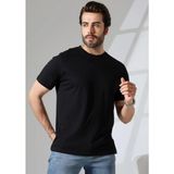Atk Giyim Erkek Siyah Oversize Basic Tişört | Geniş Kesim Pamuklu Tişört