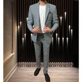 Atk Giyim Erkek Slim Fit Spor Takım Elbise - Jogger Pantolon & Ceket Kombin - 5 Renk Seçeneği - Gri - XL