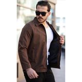 Atk Giyim Erkek Su Geçirmez Ekstra Hafif Kanvas Mevsimlik Mont erkek Kanvas Ceket Su Geçirmez Ince Mont Ekstra Hafif Yapı - Kahverengi - 2XL