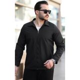 Atk Giyim Erkek Su Geçirmez Ekstra Hafif Kanvas Mevsimlik Mont erkek Kanvas Ceket Su Geçirmez Ince Mont Ekstra Hafif Yapı - Siyah - XL